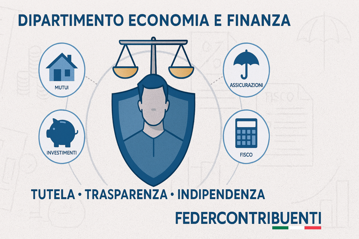 Federcontribuenti lancia il nuovo Dipartimento Economia e Finanza: un presidio indipendente a tutela dei cittadini