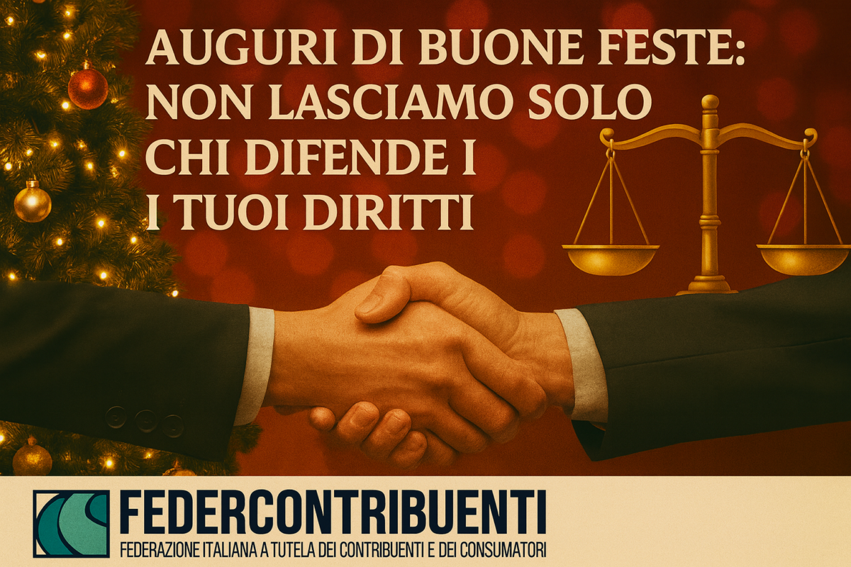 Auguri di Buone Feste: non lasciamo solo chi difende i tuoi diritti