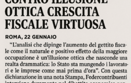 FEDERCONTRIBUENTI CONTRO CGIA DI MESTRE, ILLUSIONE OTTICA CRESCITA FISCALE VIRTUOSA