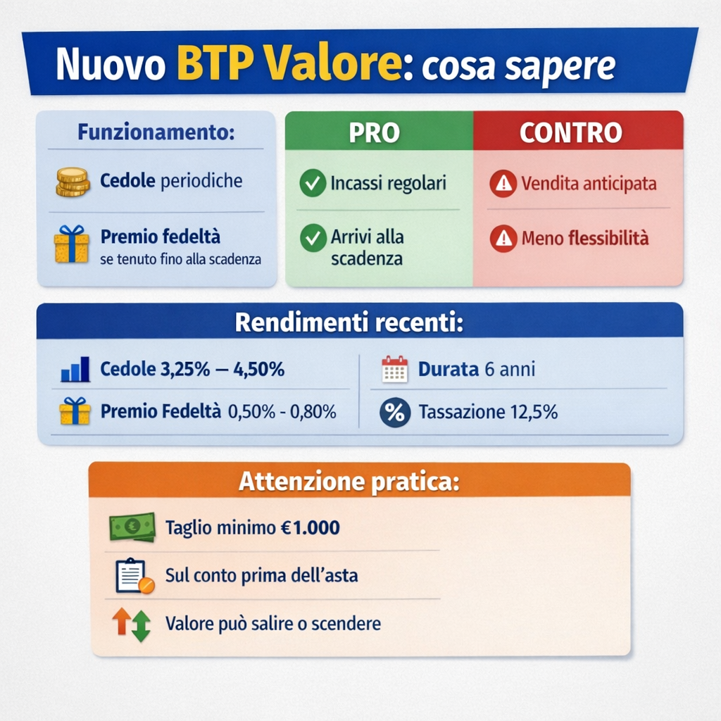 Nuova emissione BTP Valore – cosa sapere in poche righe