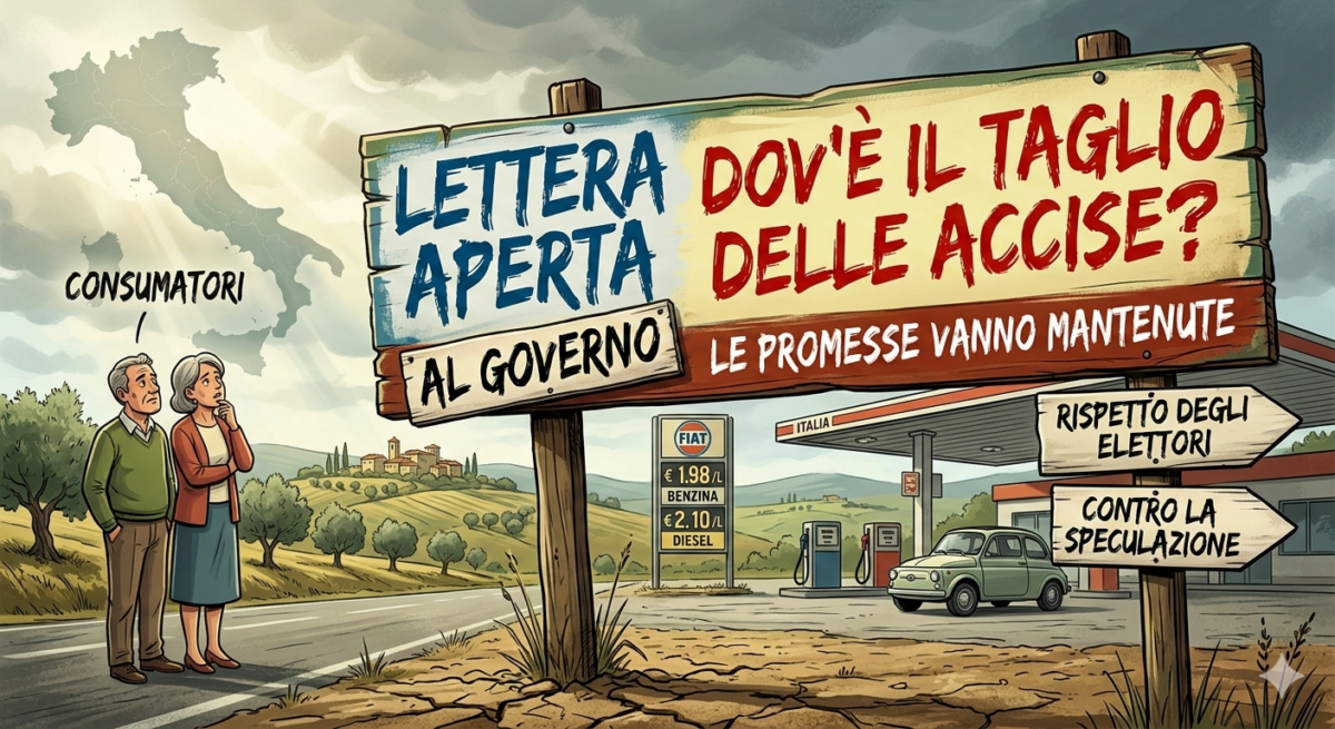 LETTERA APERTA: Caro Presidente, che fine ha fatto il taglio delle accise?