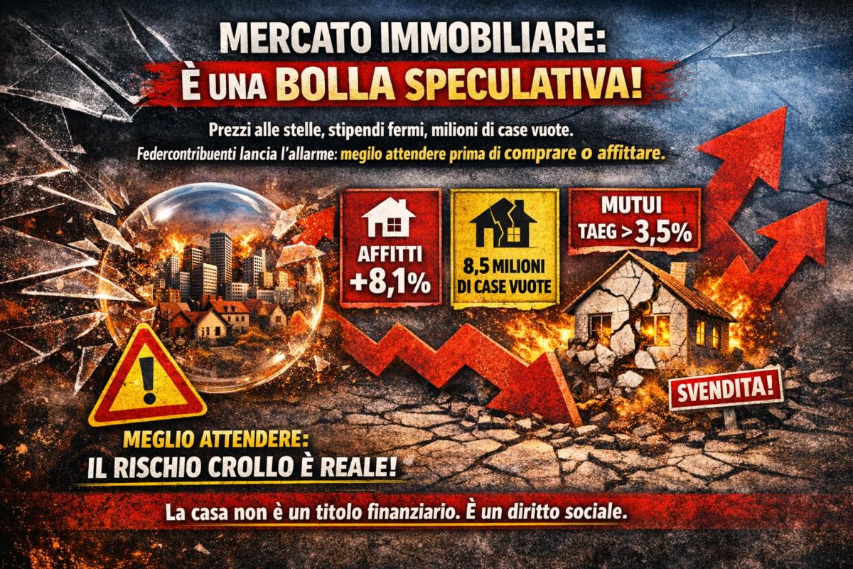 Immobiliare: il mercato è una bolla speculativa, meglio attendere prima di comprare o affittare