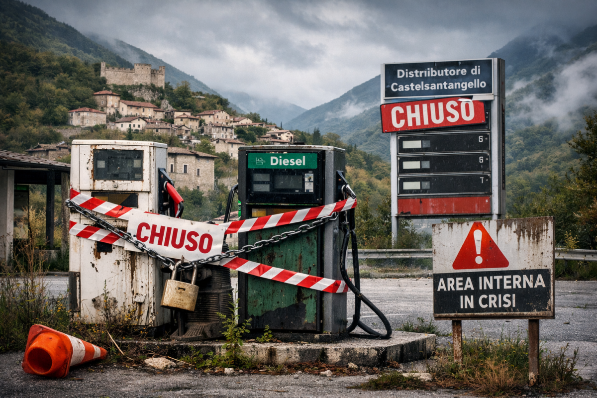 Federcontribuenti, chiusura unico distributore a Castelsantangelo progressivo impoverimento delle aree interne
