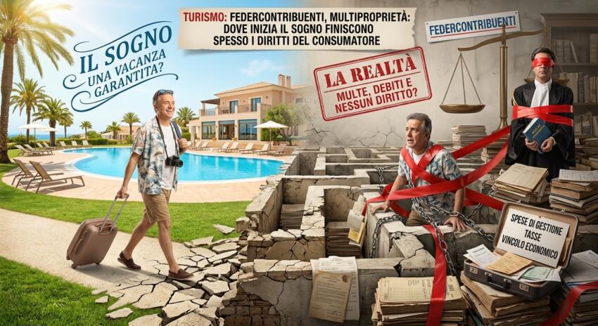 TURISMO: FEDERCONTRIBUENTI, MULTIPROPRIETÀ, DOVE INIZIA IL SOGNO FINISCONO SPESSO I DIRITTI DEL CONSUMATORE